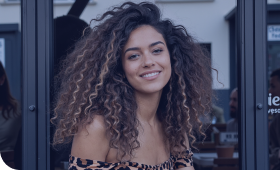 Radiant Black woman sharing a smile